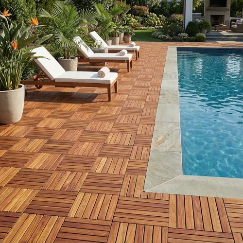 bare decor ez-floor interlocking flooring tiles in solid on a desk or shelf