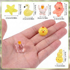 Prudiut 260Pcs Mini Resin Animals Luminous Tiny Resin Figures to Hide, Glow in Dark Animals Bulk for Micro Landscape Aquarium Decor Fairy Garden Dollhouse Accessories Party Favors