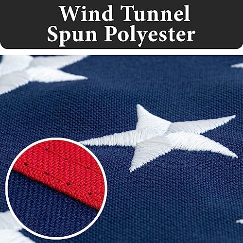 american flags for outside 3x5-100% polyester made in showing dimensions