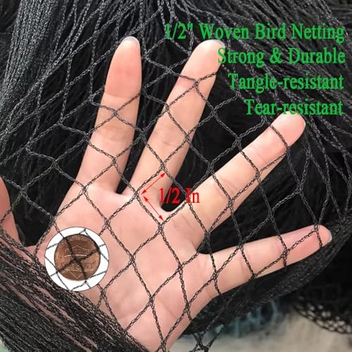 20x40 ft bird netting, 1/2" mesh, heavy duty shown in use