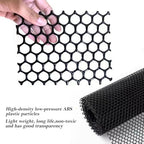 upgraded plastic chicken wire fence mesh(24inx20ft) - black/green/white, front angle view