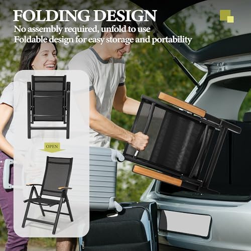crestlive products folding patio chairs set of 2, package contents