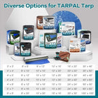 tarpal 12'x16' clear white tarp heavy duty waterproof, front angle view