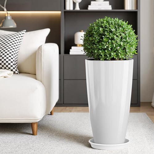 qcqhdu 21 inch tall planters for outdoor &, package contents