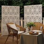qinptwut 72" metal privacy screen, outdoor freestanding privacy, main product view