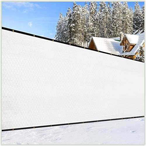 colourtree 5' x 10' white fence screen privacy, main product view