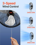 vevor wall mount fan, 18 inch 4150 cfm, side view