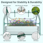 miory raised garden bed with pe cover, 4x2.5x1, front angle view