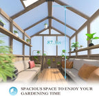 mupater 8 x 16 ft wooden greenhouse for, package contents