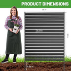 no-dig metal privacy fence screen, 60" h × shown in use