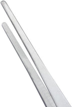 LGEGE 2pcs Long Handle Stainless Steel Straight and Curved Tweezers Nippers for Garden, Kitchen, Indoors and Outdoors