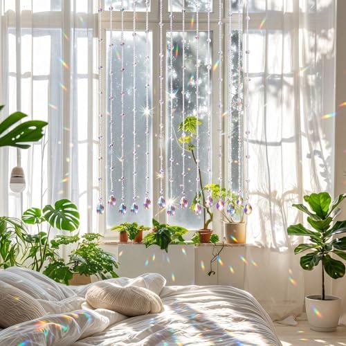 suncalla 12 pcs crystal garland strands colorful crystals, package contents
