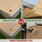 90% sun shade cloth 10x30ft heavy duty shade showing dimensions