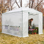 eagle peak 12x8 portable walk-in greenhouse, pop-up indoor showing dimensions