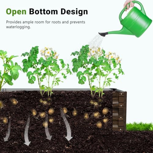 docred galvanized raised garden bed with pvc cover on a desk or shelf