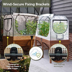 vegtrug greenhouse frame & multi-cover set for classic, front angle view