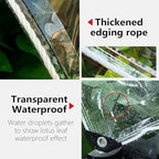 7' x 12' clear vinyl tarp, 14 mil, close-up detail