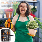bonsai tools kit 20 pcs garden tools set shown in use