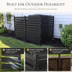 air conditioner fence 3 panels, 42" h x showing dimensions