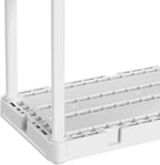 Gracious Living 3 Pack Light Duty Storage Shelves, Knect-A-Shelf 3-Shelf Ventilated Shelving Rack Organizer for Home, Garage, Basement, Laundry, White
