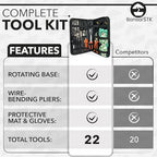 bonsai toolkit - mini garden tools, bonsai wire, side view