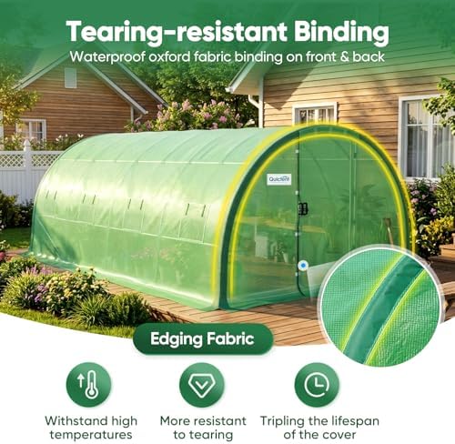 quictent 20x10x6.6ft tunnel greenhouse for outdoors with 2, package contents