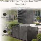 2 panel air conditioner fence, 42" h x, front angle view