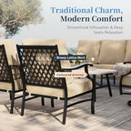 sunshine valley 5 pcs patio furniture set, metal shown in use