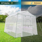 8.5 x 7 ft pop‑up walk‑in greenhouse for, close-up detail