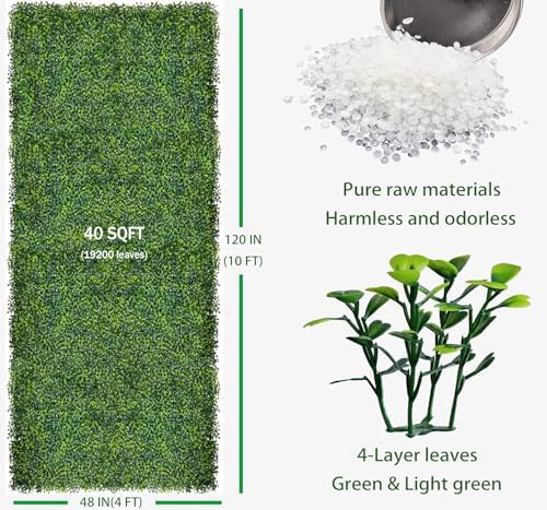 odtory artificial boxwood panel roll 48x120 in(40 sqft) shown in use
