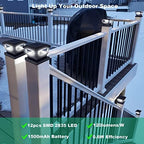solar post cap lights for 3x3 metal &, side view