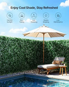 vevor artificial ivy privacy fence screen, 96 x, side view
