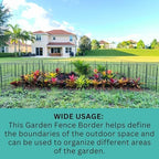 shoplala garden fence (20 panels) 12.5inx16.5in black metal on a desk or shelf