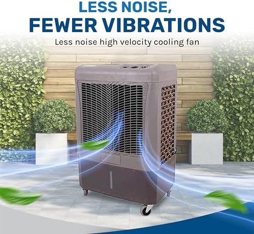 hessaire mc37m 3100cfm evaporative cooler on a desk or shelf
