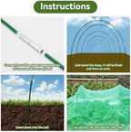 garden netting kit for raised beds, 10x30ft green, package contents
