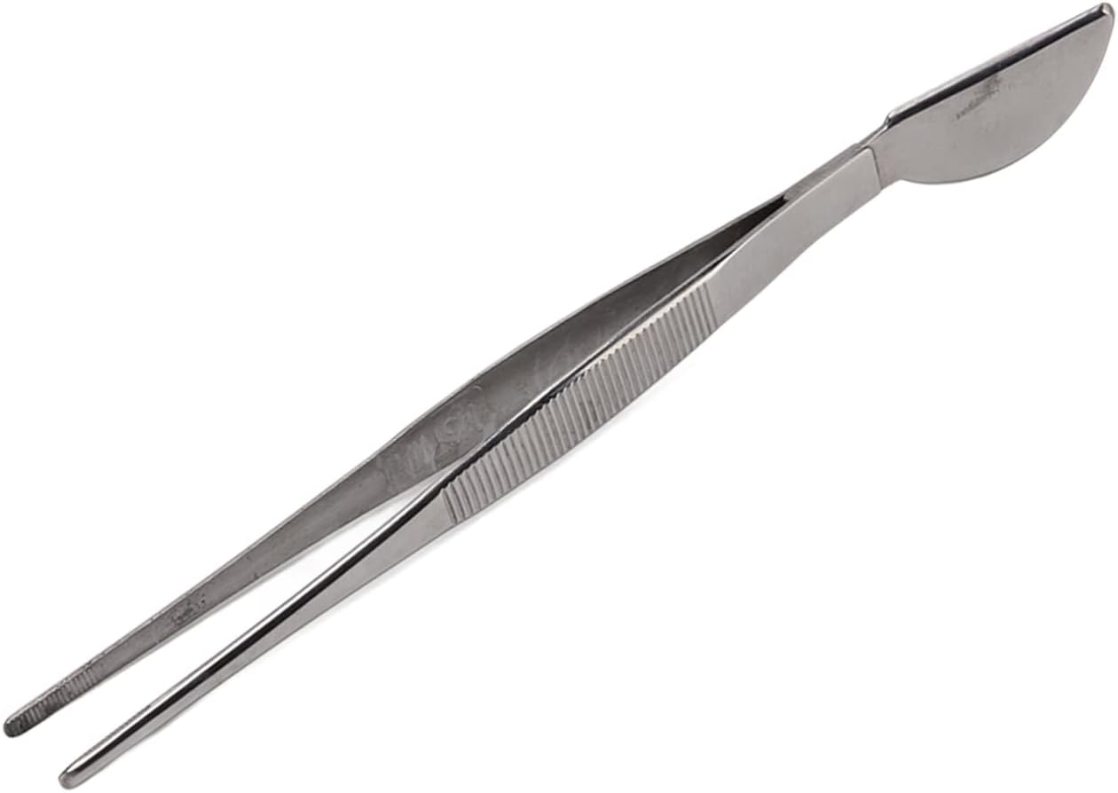 Bonsai Tweezers, Ergonomic Non Slip Handle Smooth Edges, Stainless Steel Precision Tweezers, 2pcs Straight Set for Bonsa