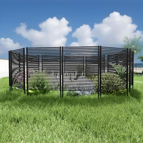 garvee outdoor privacy screen freestanding, 47"x71" rustproof fence, package contents