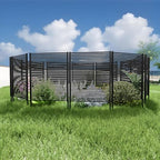 garvee outdoor privacy screen freestanding, 47"x71" rustproof fence, package contents