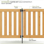 zippity newberry yard fence, cedar wood diy no, front angle view