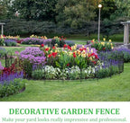 decorative garden fence animal barrier,25ft(l) x 16in(h) rustproof showing dimensions