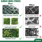 artificial grass wall panels 40"x40"-1pack greenery backdrop faux showing dimensions