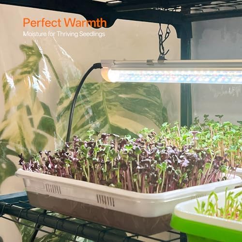bstrip indoor greenhouse with grow light, 5-tier large, side view