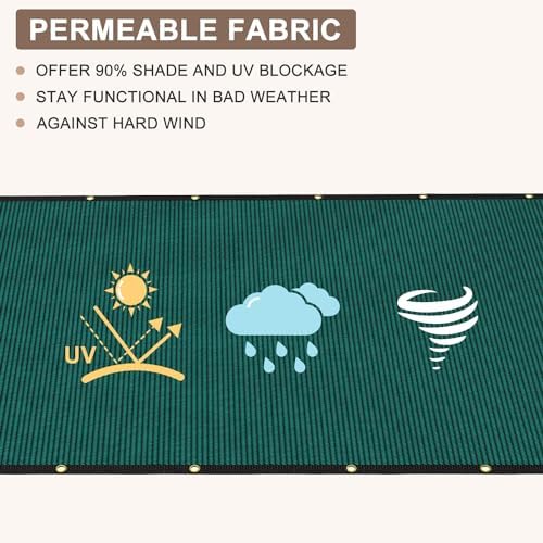 privacy fence screen 170gsm 6x50 ft heavy duty, side view