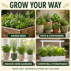 gardeners basics 35 medicinal herb seeds variety pack, package contents