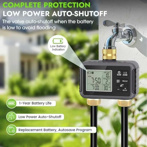 120ft drip irrigation system with smart water timer, package contents