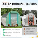 king bird premium 15x7x7 ft greenhouse for outdoors, side view