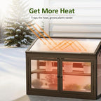 mcombo wooden cold frame garden greenhouse flower planter, side view