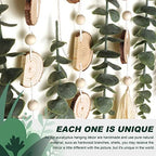 artificial eucalyptus wall decor fake greenery leaves stems, side view