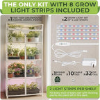 carpathen indoor greenhouse with grow light, 4 tiers, package contents