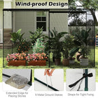 tangkula 10x6.5x6.5 ft crop cage, plant protection tent showing dimensions